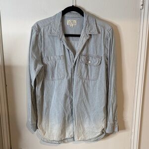 Lucky Brand Blue Striped Shirt Jacket